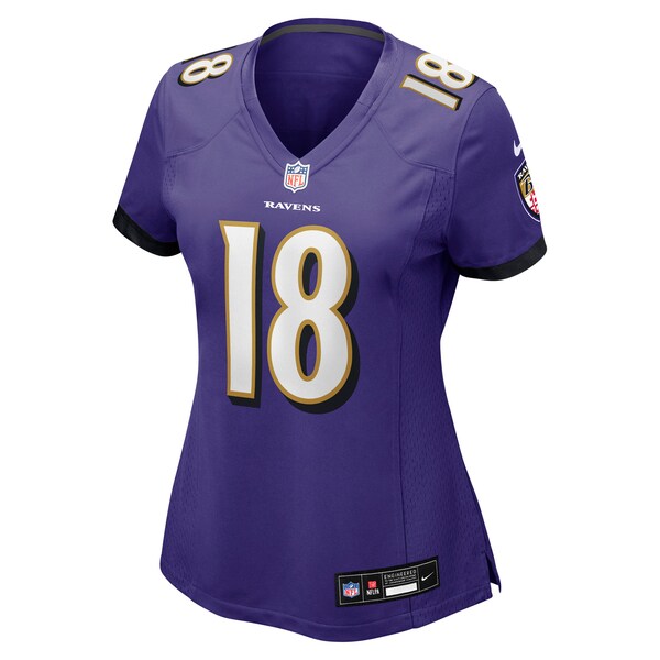 Diontae Johnson Baltimore Ravens Nike Women's Player Game Jersey - Purple - Image 3