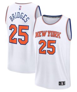 Mikal Bridges New York Knicks  Fast Break Replica Player Jersey - Association Edition - White