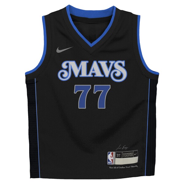 Luka Don?i? Dallas Mavericks Nike Preschool Swingman Replica Jersey - City Edition - Black - Image 2