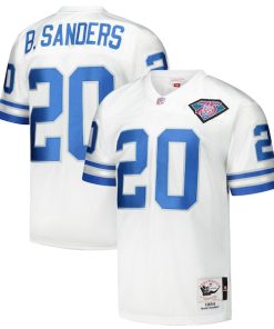 Barry Sanders Detroit Lions 1994  Authentic Throwback Retired Player Jersey - White