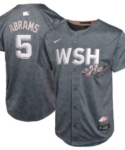 C.J. Abrams Washington Nationals Nike Youth City Connect Limited Player Jersey - Charcoal