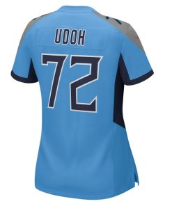 Alternative view of Olisaemeka Udoh Tennessee Titans Nike Women's Team Game Jersey -  Light Blue
