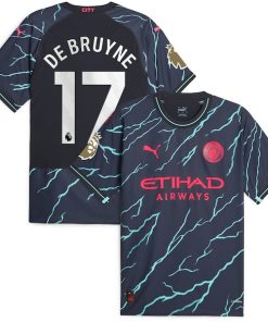 Kevin De Bruyne Manchester City Puma 2023/24 Third Authentic Player Jersey - Navy
