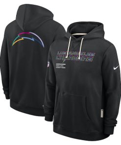Los Angeles Chargers Nike 2025 NFL Crucial Catch Sideline Standard Issue Dri-FIT Hoodie - Black