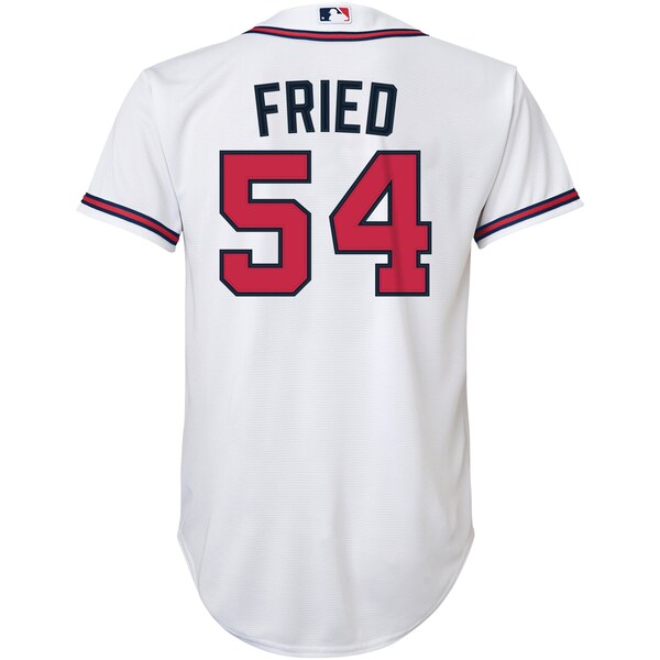 Max Fried Atlanta Braves Nike Youth Alternate Replica Player Jersey - White - Image 3