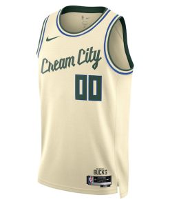 Alternative view of Milwaukee Bucks Nike Unisex 2025/26 City Edition Swingman Custom Jersey - Cream