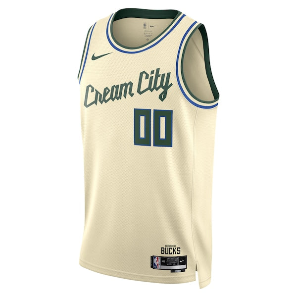Milwaukee Bucks Nike Unisex 2025/26 City Edition Swingman Custom Jersey - Cream - Image 2