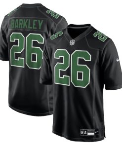 Saquon Barkley Philadelphia Eagles Nike  Fashion Game Jersey - Carbon Black/Kelly Green