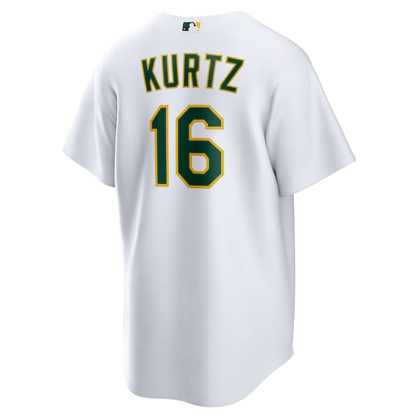 Nick Kurtz Athletics Nike Home Replica Jersey - White - Image 3