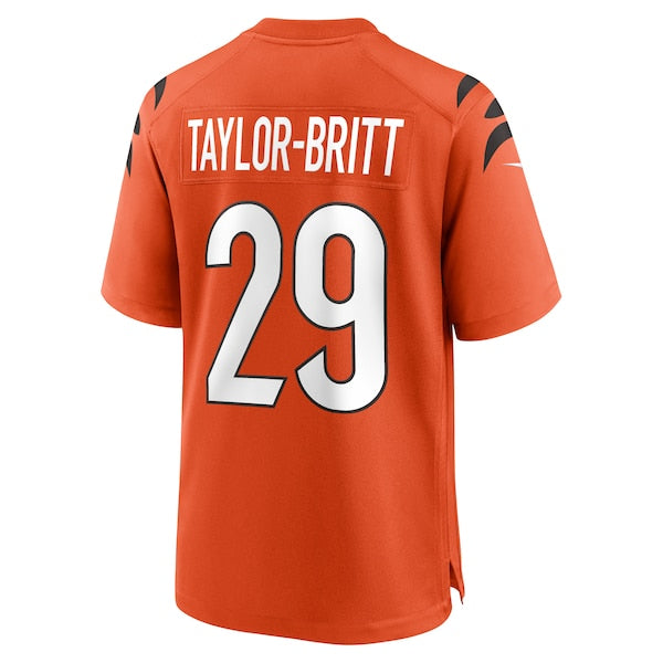 Cam Taylor-Britt Cincinnati Bengals Nike Alternate Game Jersey - Orange/Black/White - Image 4