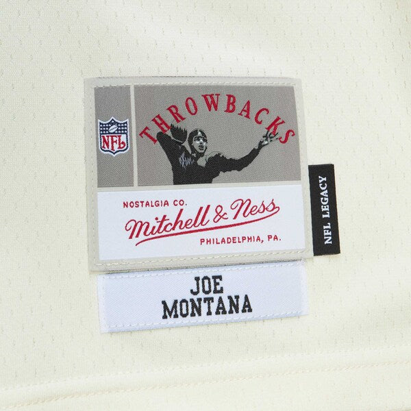 Joe Montana San Francisco 49ers Chainstitch Legacy Jersey - Cream - Image 5