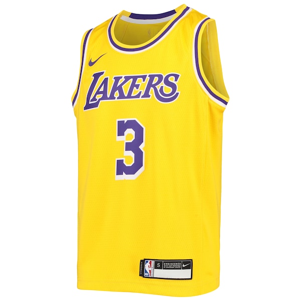 Anthony Davis Los Angeles Lakers Nike Youth Swingman Jersey - Icon Edition - Gold - Image 2