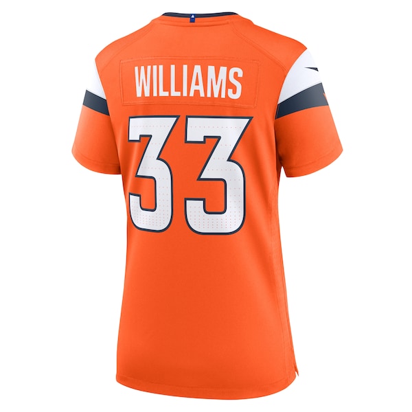 Javonte Williams Denver Broncos Nike Women's Game Jersey - Orange - Image 4