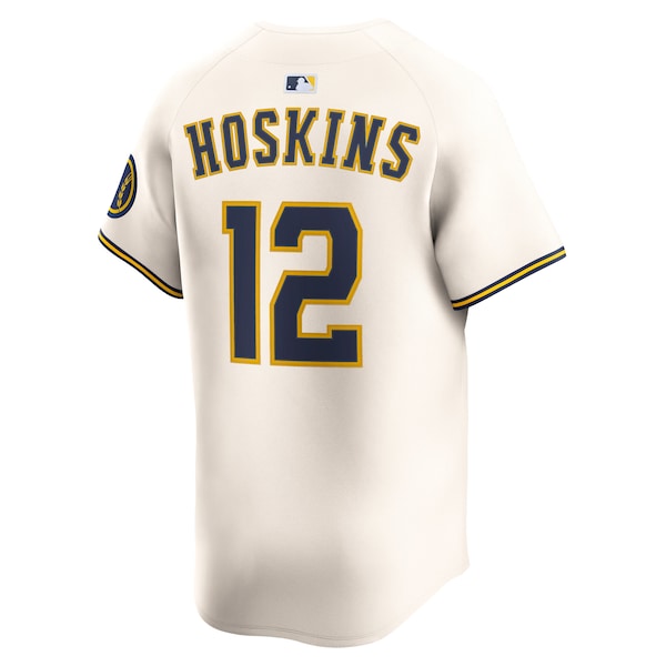 Rhys Hoskins Milwaukee Brewers Nike Alternate Limited Player Jersey - Cream - Image 3