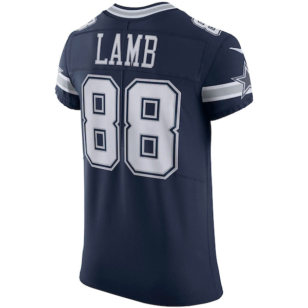 CeeDee Lamb Dallas Cowboys Nike Vapor Elite Jersey - Navy/White - Image 4