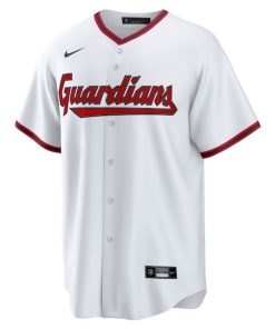 Alternative view of Jos¨¦ Ram¨ªrez Cleveland Guardians Nike Home Replica Jersey - White