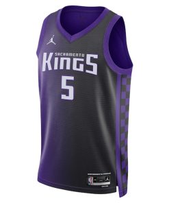 Alternative view of De'Aaron Fox Sacramento Kings Jordan Brand Unisex Swingman Jersey - Statement Edition - Purple