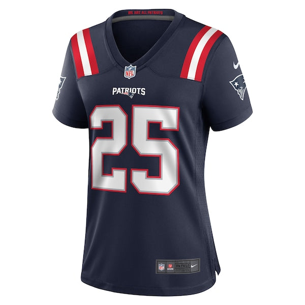Marcus Jones New England Patriots Nike Women's Game Player Jersey - Navy - Image 2