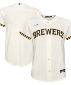 Milwaukee Brewers Nike Youth Home Replica Team Jersey - Cream