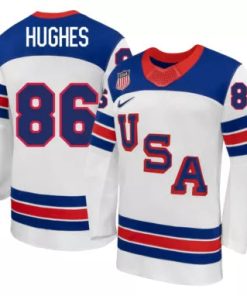 Jack Hughes USA Hockey Nike 2026 Away Replica Jersey - White