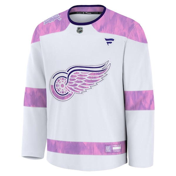 Detroit Red Wings Hockey Fights Cancer Practice Jersey - White - Image 2