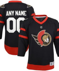 Ottawa Senators Youth Home Replica Custom Jersey - Black
