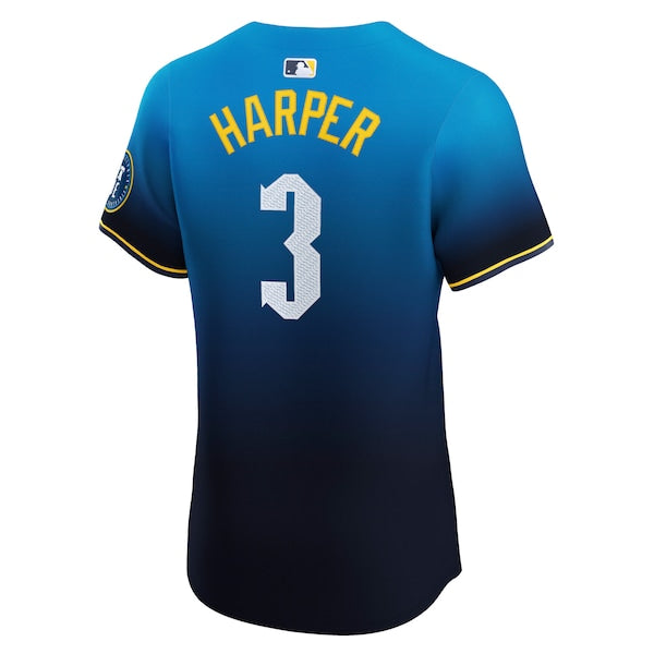 Bryce Harper Philadelphia Phillies Nike City Connect Elite Jersey - Navy - Image 3