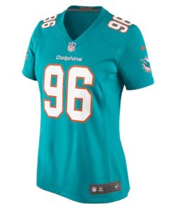 Alternative view of Brandon Pili Miami Dolphins Nike Women's  Game Jersey -  Aqua