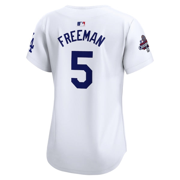Freddie Freeman Los Angeles Dodgers Nike Women's 2024 World Series Champions Home Limited Player Jersey - White - Image 3