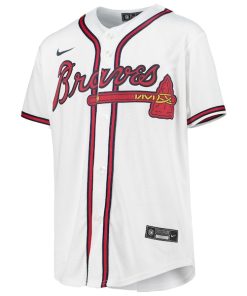 Alternative view of Ozzie Albies Atlanta Braves Nike Youth Alternate Replica Player Jersey - White