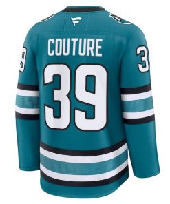 Alternative view of Logan Couture San Jose Sharks  Home Premium Jersey - Teal/Black