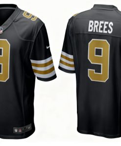 Men's New Orleans Saints Drew Brees Nike Black Alternate Game Jersey