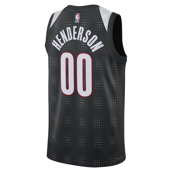 Scoot Henderson Portland Trail Blazers Nike Unisex 2024/25 Swingman Player Jersey - City Edition - Black - Image 5