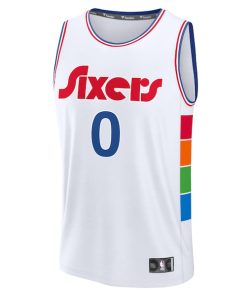 Alternative view of Tyrese Maxey Philadelphia 76ers  Youth 2024/25 Fast Break Player Jersey - City Edition - White