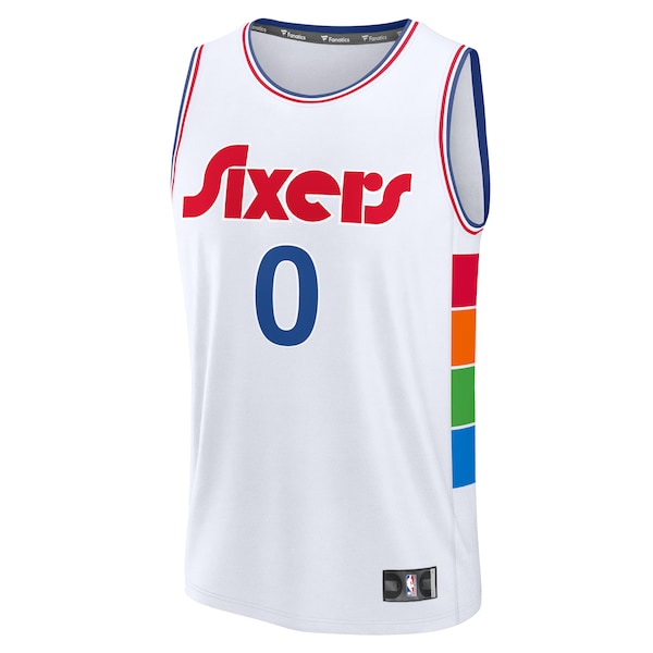 Tyrese Maxey Philadelphia 76ers 2024/25 Fast Break Player Jersey - City Edition - White - Image 2