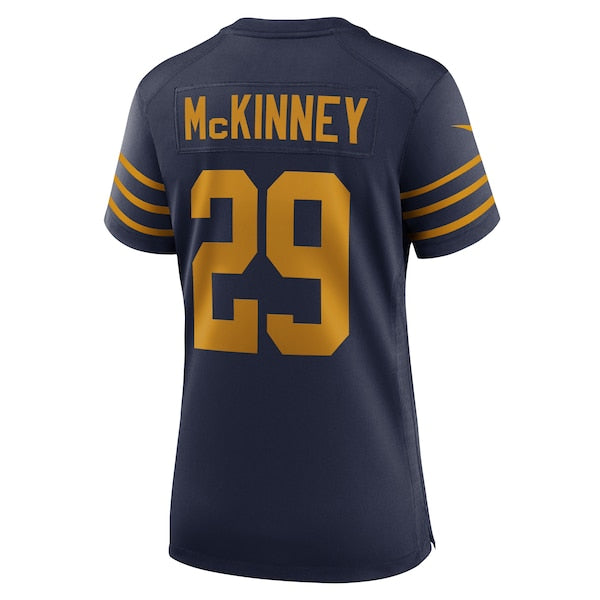 Xavier McKinney Green Bay Packers Nike Women's The 1923 Classic Game Jersey - Navy/Green - Image 4