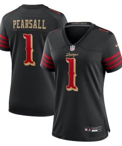 Ricky Pearsall San Francisco 49ers Nike Women's 2025 Rivalries Collection Game Jersey - Black