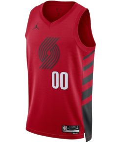Alternative view of Portland Trail Blazers Jordan Brand Unisex 2022/23 Swingman Custom Jersey - Statement Edition - Red