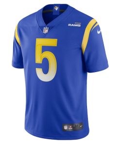 Alternative view of Jalen Ramsey Los Angeles Rams Nike Team Vapor Limited Jersey - Royal