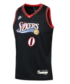 Alternative view of Tyrese Maxey Philadelphia 76ers Nike Youth  Swingman Jersey - Classic Edition - Black