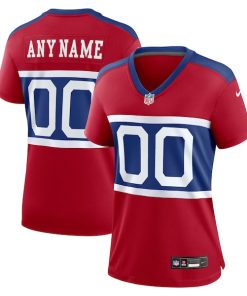 New York Giants Nike Women's Alternate Game Custom Jersey - Century Red