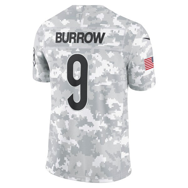 Joe Burrow Cincinnati Bengals Nike 2024 Salute to Service Limited Jersey - Arctic Camo - Image 3