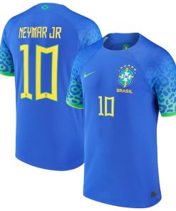 Neymar Jr. Brazil National Team Nike 2022/23 Away Breathe Stadium Replica Player Jersey - Blue