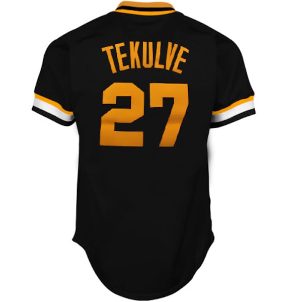 Pittsburgh Pirates Kent Tekulve 1982 Cooperstown Collection Authentic Practice Jersey - Black - Image 3