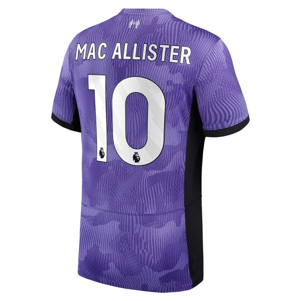 Alexis Mac Allister Liverpool Nike Youth 2023/24 Third Stadium Replica Player Jersey - Purple - Image 4