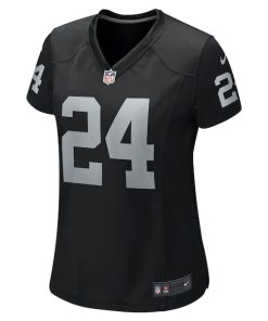 Alternative view of Marcus Peters Las Vegas Raiders Nike Women's Team Game Jersey -  Black