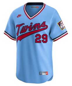 Alternative view of Rod Carew Minnesota Twins Nike Throwback Cooperstown Collection Limited Jersey - Light Blue