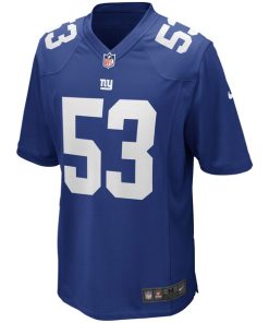 Alternative view of Harry Carson New York Giants Nike Game Retired Player Jersey - Royal