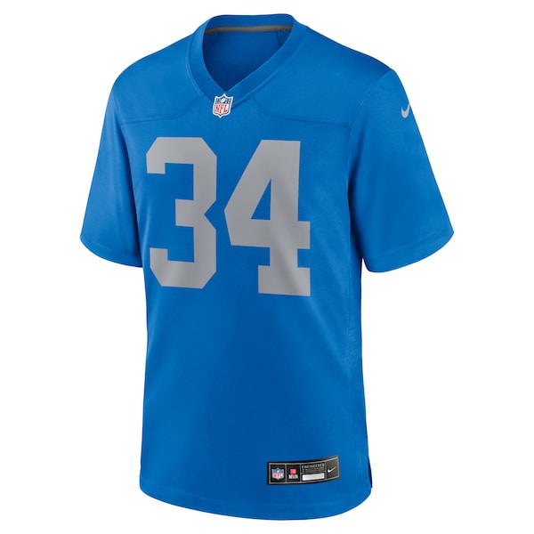 Alex Anzalone Detroit Lions Nike Alternate Game Jersey - Blue - Image 3