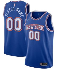New York Knicks Jordan Brand Swingman Custom Jersey - Statement Edition - Blue